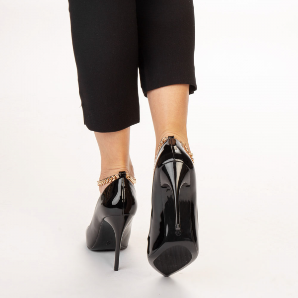 Delir fekete női cipő, 4 - Kalapod.hu